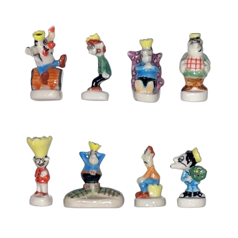 Série complète de 8 fèves Rois des c*** Pré-série 1997