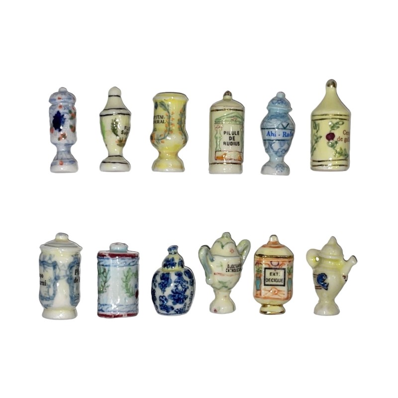 Série complète de 12 fèves Pots à pharmacie 1997