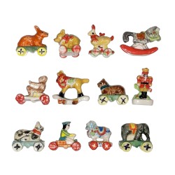 Série complète de 12 fèves Jouets anciens 1997