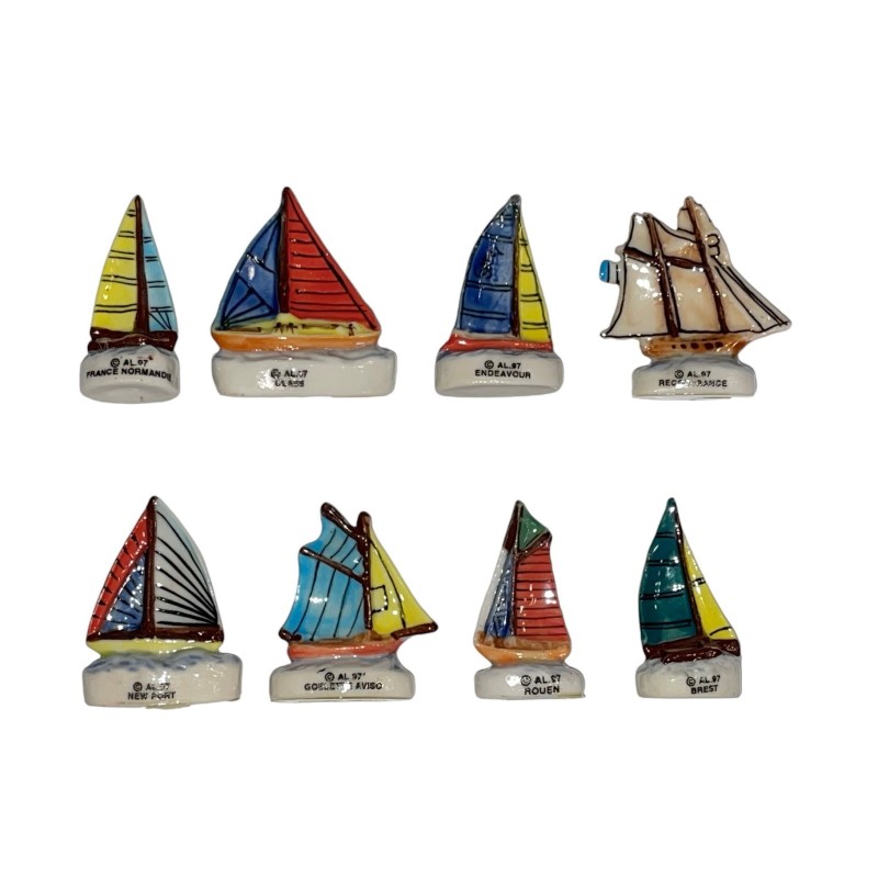 Série complète de 8 fèves Les voiliers I 97 1997