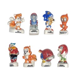 Série complète de 8 fèves Sonic 1997