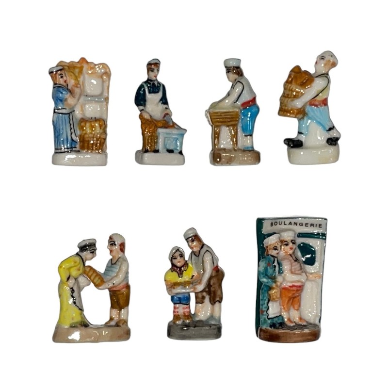 Série complète de 7 fèves Les artistes du palais 1997