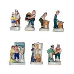 Série complète de 7 fèves Les artistes du palais - Grande taille 1997