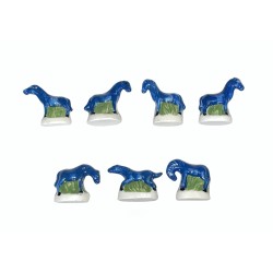 Série complète de 7 fèves Les chevaux du bonheur 1997