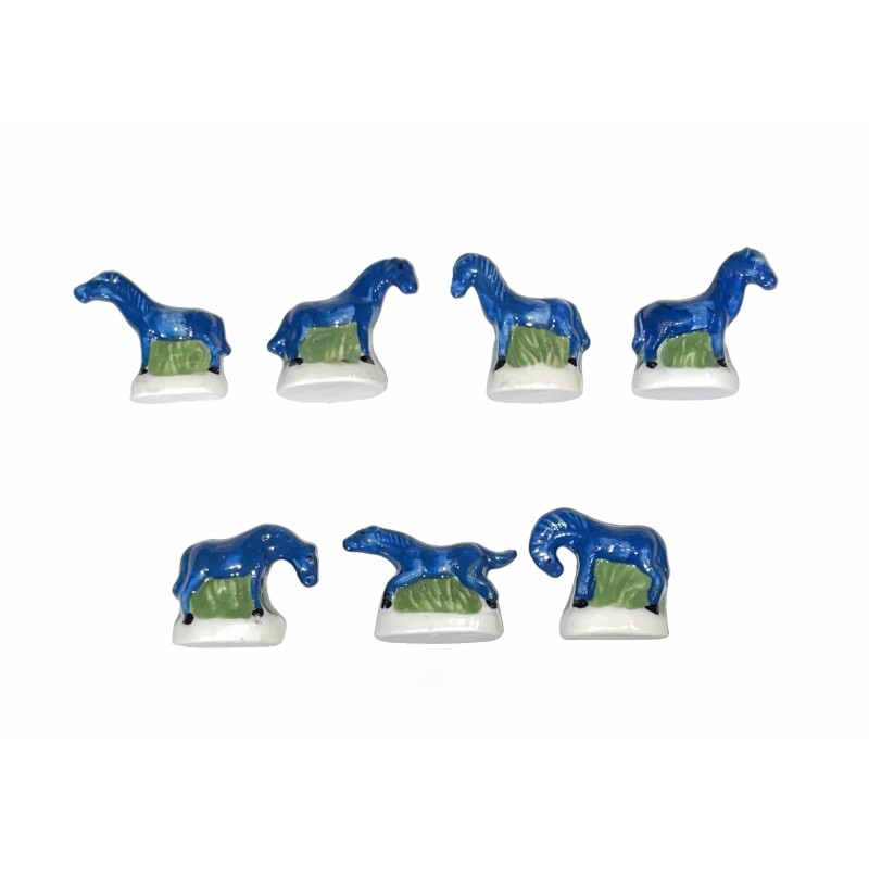Série complète de 7 fèves Les chevaux du bonheur 1997