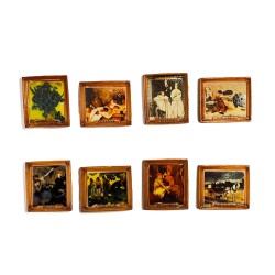 Série complète de 8 fèves La galerie des rois 1997