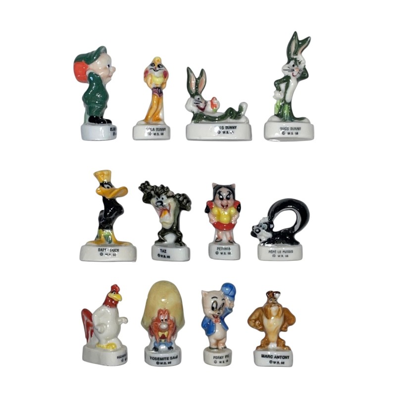 Série complète de 12 fèves Ca cartoon Bugs Bunny 1998