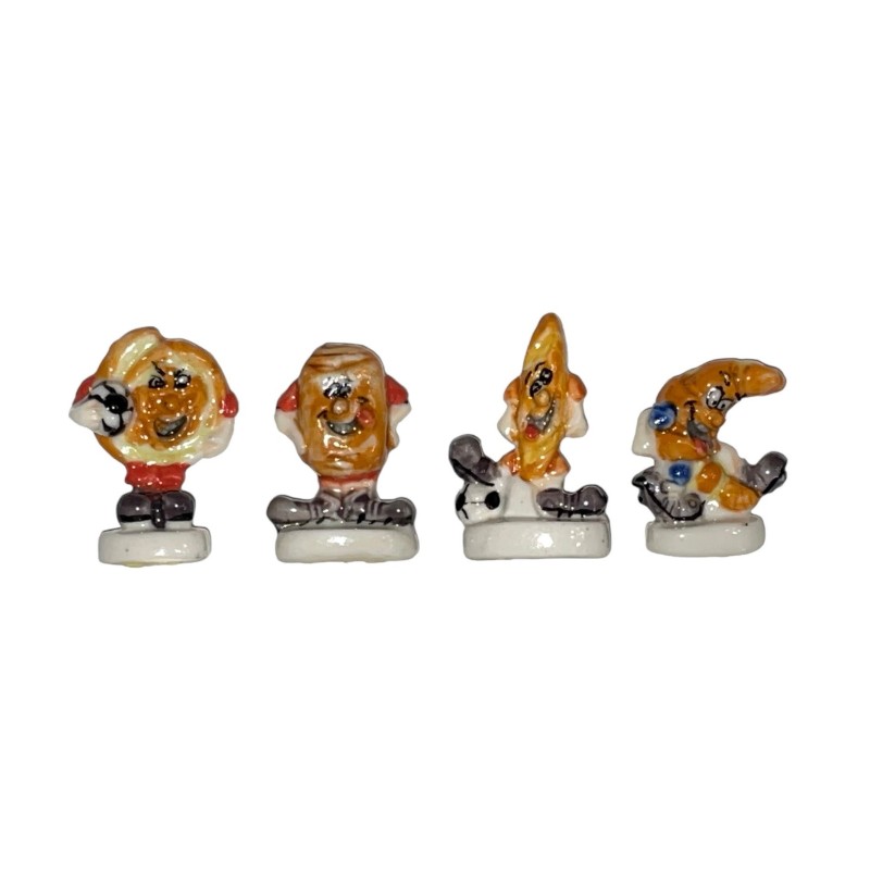 Série complète de 4 fèves Viennoiseries foot 1998