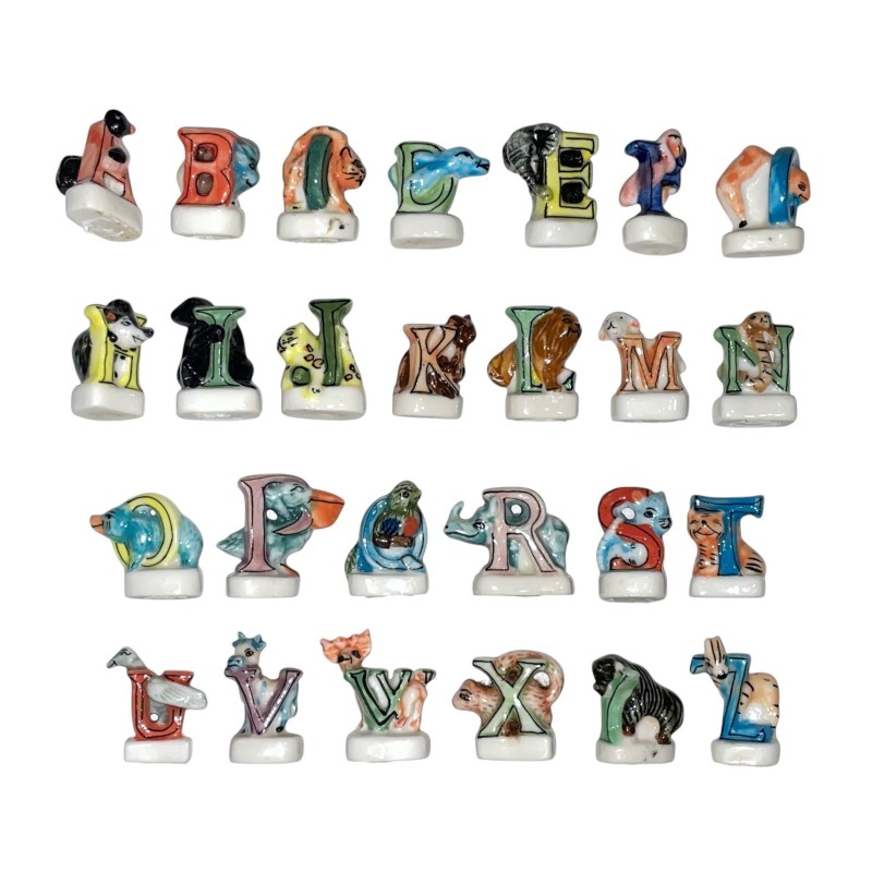 Série complète de 26 fèves L'alphabet 1998