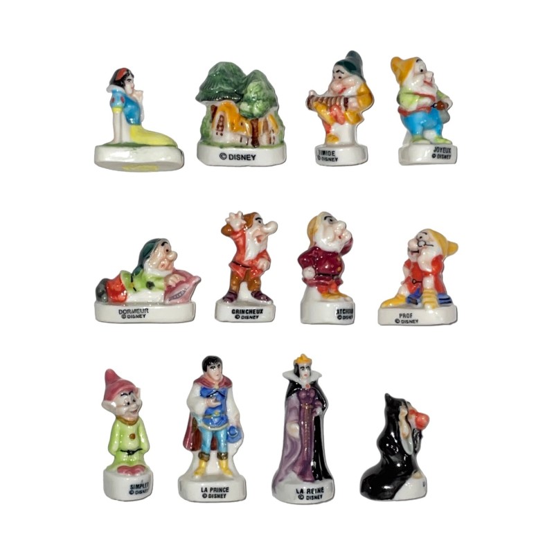 Série complète de 12 fèves Blanche Neige et les 7 nains 1998
