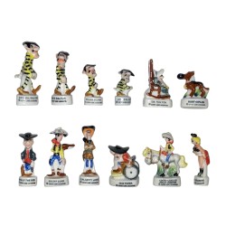 Série complète de 12 fèves Lucky Luke 1998