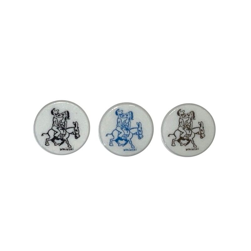 Série complète de 3 fèves Poilâne - Wolinski 1998