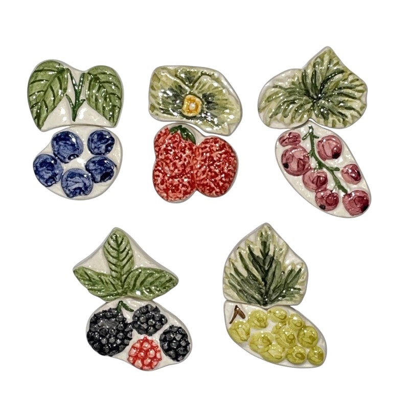 Série complète de 10 fèves Feuilles fruits 1998