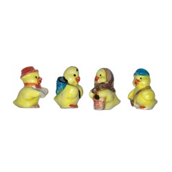 Série complète de 4 fèves Les poussins 1998
