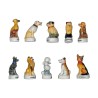 Série complète de 10 fèves Chiens de race 1999
