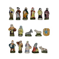 Série complète de 16 fèves Crèche Pré-série 1999