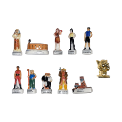 Série complète de 11 fèves Fort Boyard + Tête de tigre 1999