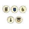 Série complète de 5 fèves Assiettines Paris 1999