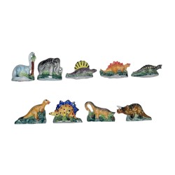 Série complète de 9 fèves Les dinosaures 1994