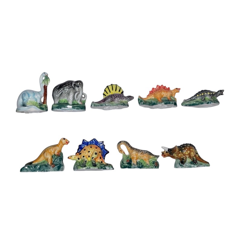 Série complète de 9 fèves Les dinosaures 1994