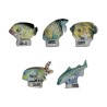 Série complète de 5 fèves Les poissons tropicaux 1996