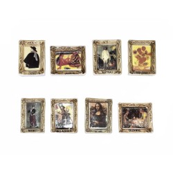 Série complète de 8 fèves Chefs d'oeuvre de la peinture 1996