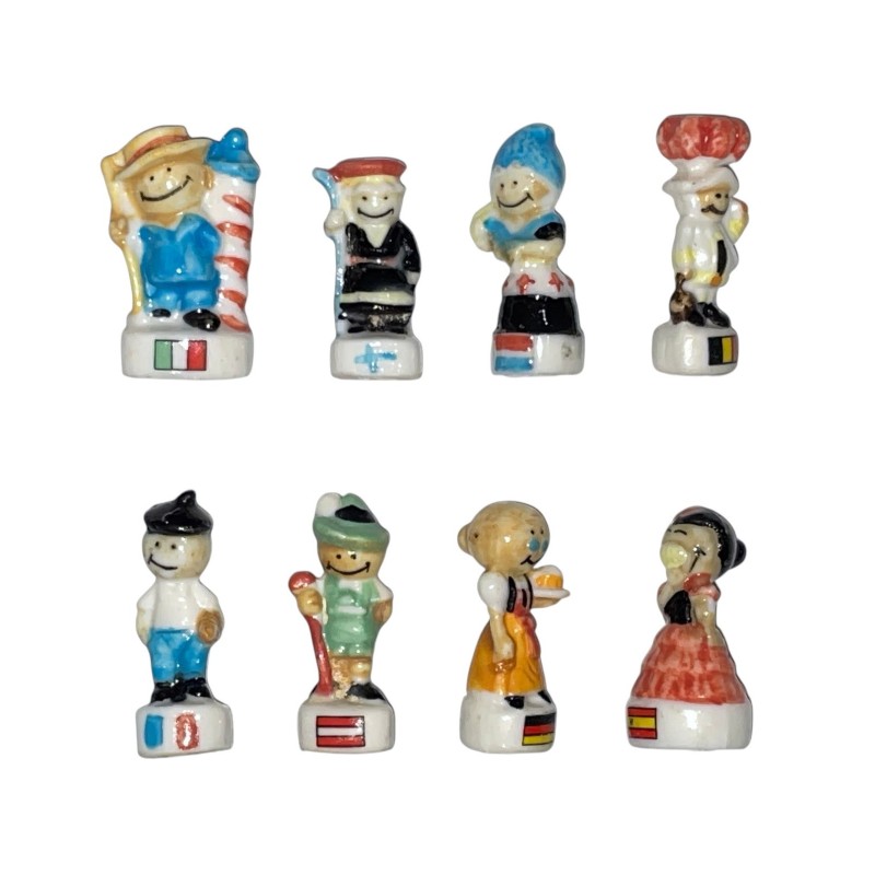 Série complète de 8 fèves La famille Perlinpainpain européenne 1999