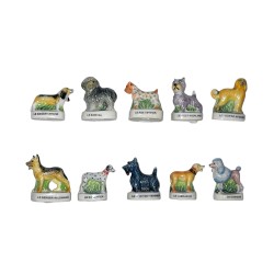 Série complète de 10 fèves Les chiens de race 1999