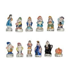 Série complète de 12 fèves Blanche neige 1999