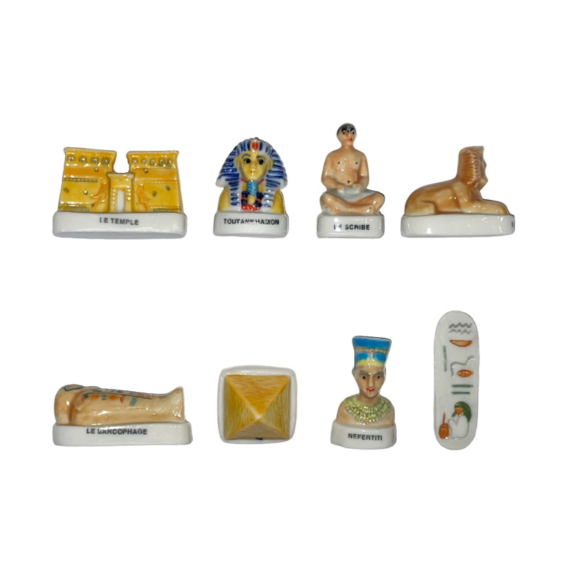 Série complète de 8 fèves L'année de l'Egypte 1999