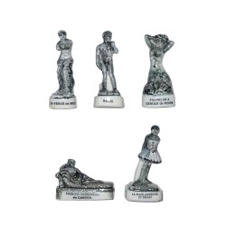Série complète de 5 fèves Les sculptures de maitre 1999