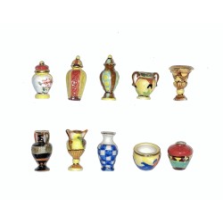 Série complète de 10 fèves Vases d'exception I 1999