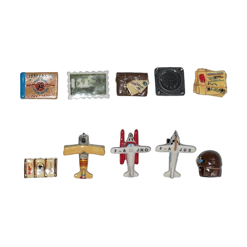 Série complète de 10 fèves L'aéropostale 2023