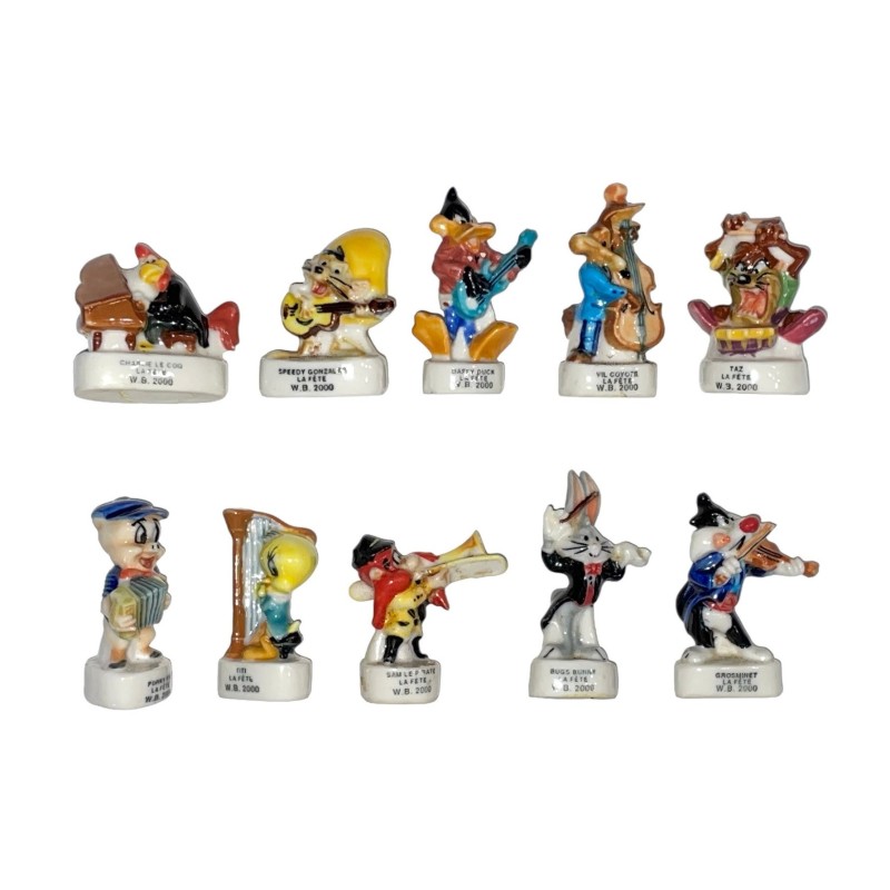 Série complète de 10 fèves Looney Tunes 2000