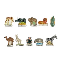 Série complète de 10 fèves Savane aventure 2000