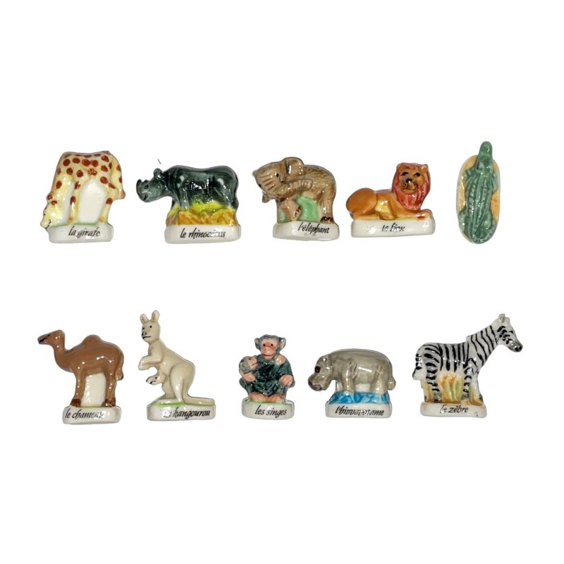 Série complète de 10 fèves Savane aventure 2000