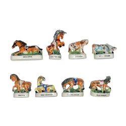 Série complète de 8 fèves Chevaux de parade II 2000