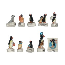 Série complète de 10 fèves Pingu 2000