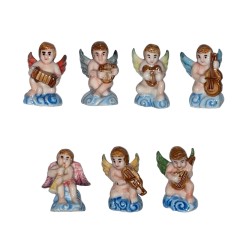 Série complète de 7 fèves Les anges musiciens 2000
