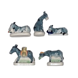 Série complète de 5 fèves Le roi des ânes 2001
