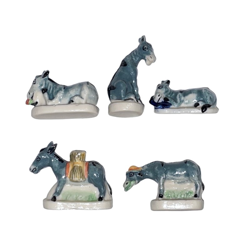 Série complète de 5 fèves Le roi des ânes 2001