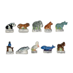 Série complète de 10 fèves WWF 2001