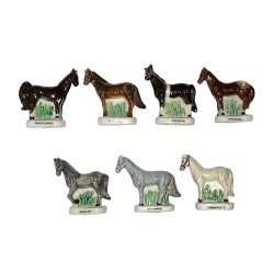 Série complète de 7 fèves Les chevaux 2001