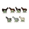 Série complète de 7 fèves Les chevaux 2001