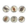 Série complète de 6 fèves Assiettines Chouettes 2001