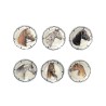 Série complète de 6 fèves Assiettines Chevaux de race 2001