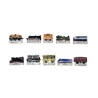 Série complète de 10 fèves Trains et wagons 2001