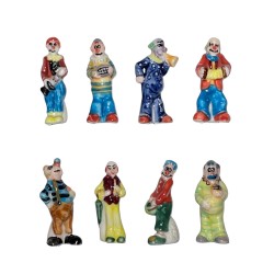 Série complète de 8 fèves Les clowns 2002