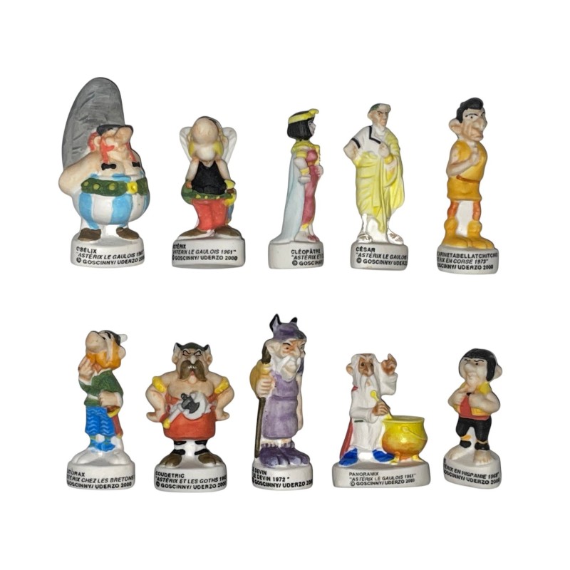 Série complète de 10 fèves Aventures d'Astérix le Gaulois 2002