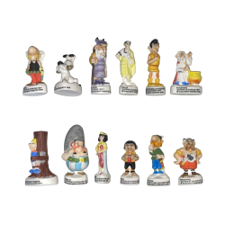 Série complète de 12 fèves Aventures d'Astérix le Gaulois + Hors-séries 2002